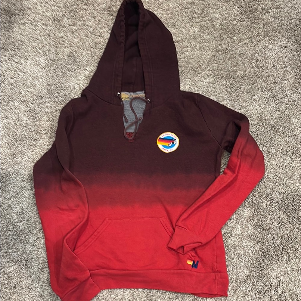 Aviator Nation Red and Black Hoodie